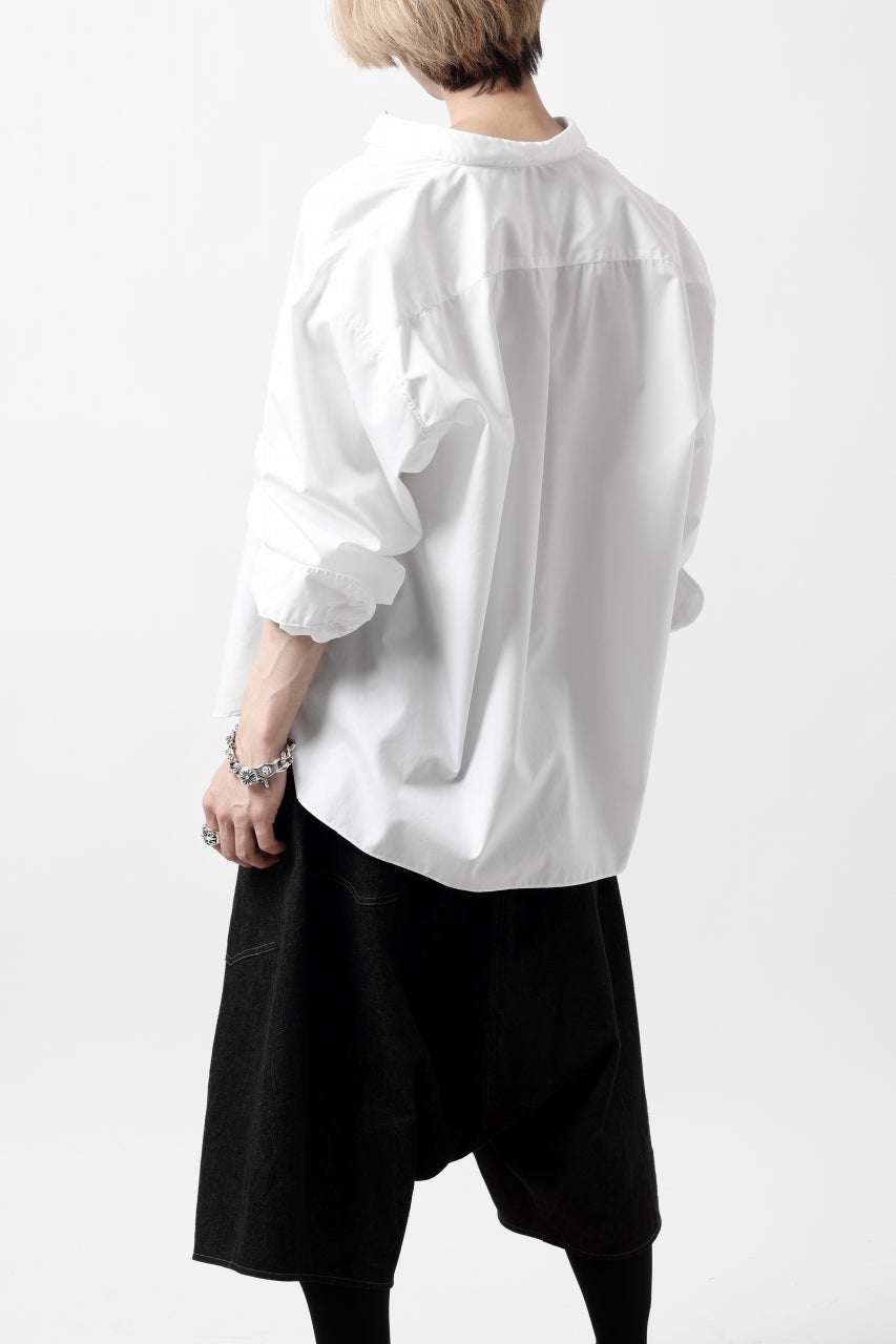 画像をギャラリービューアに読み込む, KLASICA SH-040 OVERSIZED SHORT PULLOVER SHIRT / THOMAS MASON'S 120/2 POPLIN (WHITE)