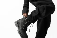 画像をギャラリービューアに読み込む, ISAMU KATAYAMA BACKLASH LOW CROTCH CARGO PANTS / CASHMERE WOOL MELTON (BLACK)