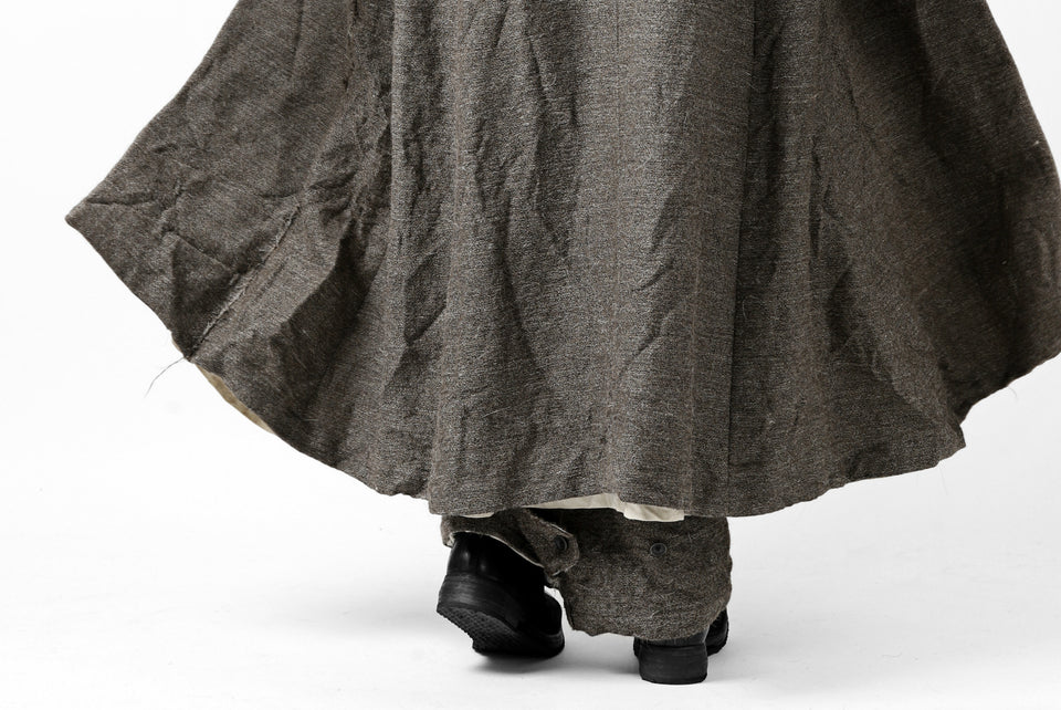 画像をギャラリービューアに読み込む, YUTA MATSUOKA double-breasted long coat / primitive wool (brown)