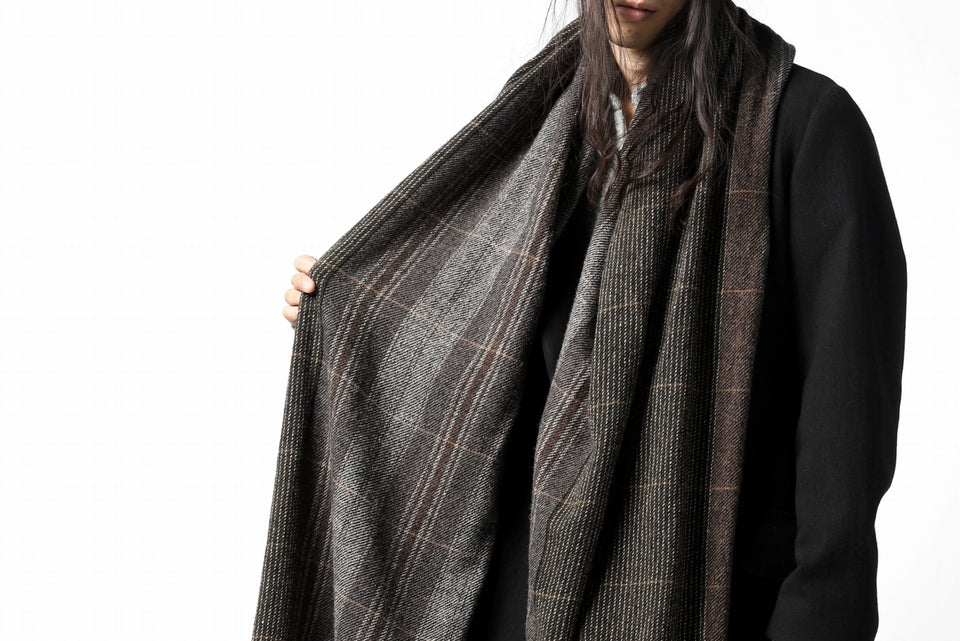 Load image into Gallery viewer, blackcrow stole wo/ny woven (GREY CHECK)