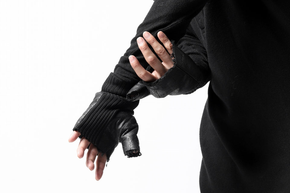 画像をギャラリービューアに読み込む, thomkrom FINGER OUT GLOVES / BOA FLEECY JERSEY (BLACK)