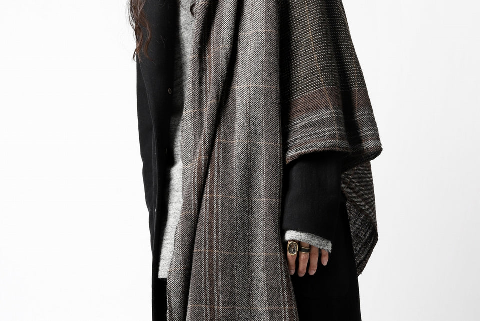 Load image into Gallery viewer, blackcrow stole wo/ny woven (GREY CHECK)