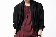 画像をギャラリービューアに読み込む, FIRST AID TO THE INJURED THEODOR DRAPE CARDIGAN / SINGLE JERSEY (BLACK)