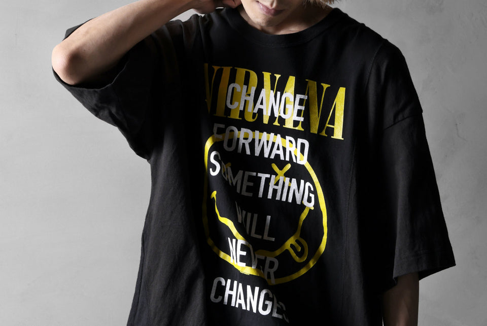 画像をギャラリービューアに読み込む, CHANGES VINTAGE REMAKE MULTI PANEL S/S TEE (BLACK #F)