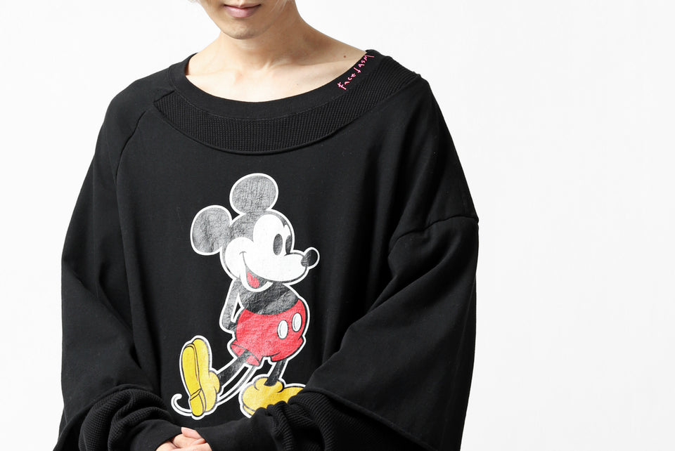 画像をギャラリービューアに読み込む, FACETASM × DISNEY Collaboration MICKEY DOCKING LAYER TOPS (BLACK)