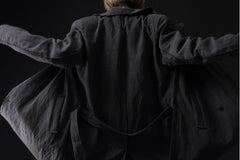 画像をギャラリービューアに読み込む, daub OFFICERS OVER COAT / VIRGIN WOOL + METALLIC FIBER (DARK GREY)