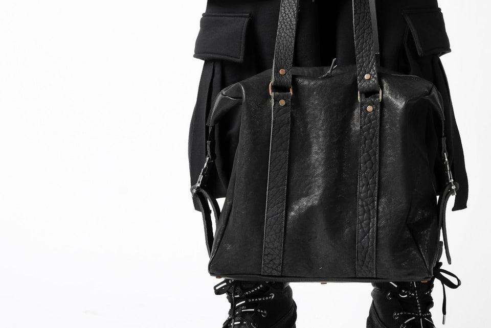 画像をギャラリービューアに読み込む, ierib exclusive 2way Doctors Bag with Strap Belt / FVT Oiled Horse (BLACK)
