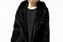 Load image into Gallery viewer, ISAMU KATAYAMA BACKLASH HOODIE KNIT BLOUSON / RABIT FUR (BLACK)
