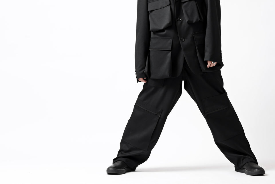 画像をギャラリービューアに読み込む, Y's BANG ON! No.189 GABARDINE PATCH WORK PANTS (BLACK)