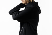 Load image into Gallery viewer, ISAMU KATAYAMA BACKLASH HOODED RIDERS BLOUSON / STRETCH RAYON SILK (BLACK)