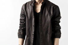 Load image into Gallery viewer, ISAMU KATAYAMA BACKLASH exclusive LEATHER SHIRT / ITALY SHOULDER 0.6mm (DARK GREY)