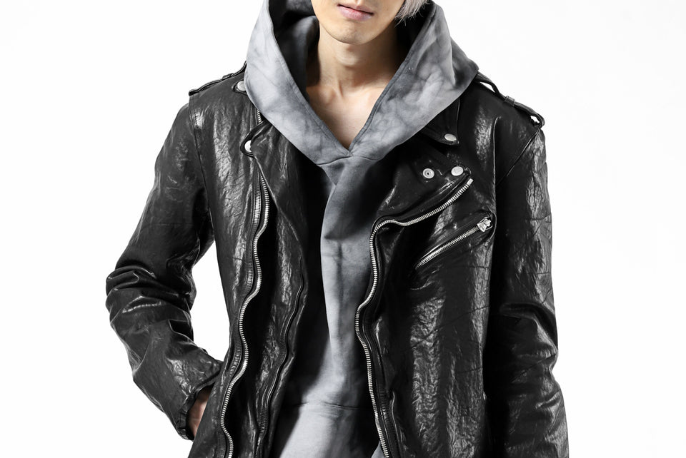 Load image into Gallery viewer, ISAMU KATAYAMA BACKLASH DOUBLE BREASTED JACKET / DOUBLE-SHOULDER OBJECT DYED (BLACK)