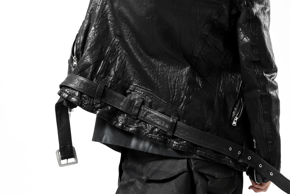 Load image into Gallery viewer, ISAMU KATAYAMA BACKLASH DOUBLE BREASTED JACKET / DOUBLE-SHOULDER OBJECT DYED (BLACK)