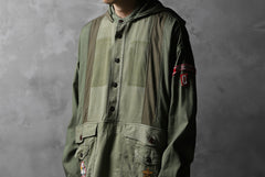 画像をギャラリービューアに読み込む, CHANGES VINTAGE REMAKE MILITARY HOODIE SHIRT-PARKA (KHAKI #A)