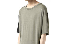 画像をギャラリービューアに読み込む, CAPERTICA ASYMMETRY BI COLOR TEE / SUPER120S WASHABLE WOOL (SEPIA)