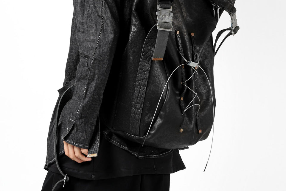 画像をギャラリービューアに読み込む, ierib roll top ruck sack #2 / FVT Oiled Horse (BLACK)