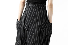 画像をギャラリービューアに読み込む, SOSNOVSKA exclusive LOADED POCKETS PANTS (BLACK × SILVER STRIPE)