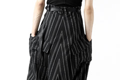 画像をギャラリービューアに読み込む, SOSNOVSKA exclusive LOADED POCKETS PANTS (BLACK × SILVER STRIPE)
