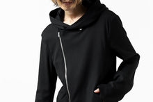 Load image into Gallery viewer, ISAMU KATAYAMA BACKLASH HOODED RIDERS BLOUSON / STRETCH RAYON SILK (BLACK)