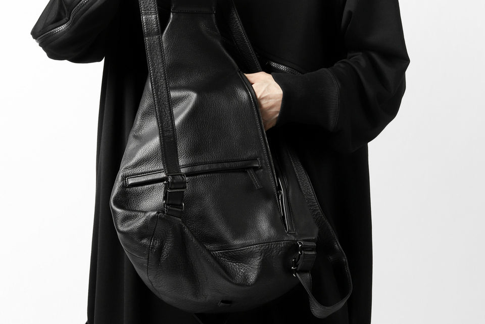 画像をギャラリービューアに読み込む, discord Yohji Yamamoto SOFT CALF SHRINK LEATHER BACK PACK (BLACK)