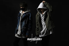 画像をギャラリービューアに読み込む, BACKLASH xx LOOM exclusive The Re-BUILD VINTAGE CUSTOM DOUBLE RIDERS JACKET (ARMY FIELD-A)