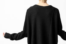 画像をギャラリービューアに読み込む, KLASICA PYKE LOOSE KNIT PULLOVER / LINEN ROVING 5G (BLACK)
