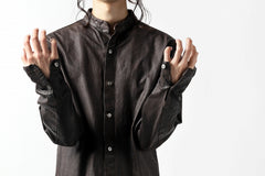 Load image into Gallery viewer, ISAMU KATAYAMA BACKLASH exclusive LEATHER SHIRT / ITALY SHOULDER 0.6mm (DARK GREY)