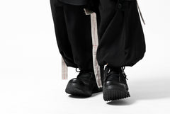 画像をギャラリービューアに読み込む, Y's STAND COLLAR LONG SHIRT / THIN TWILL (BLACK)