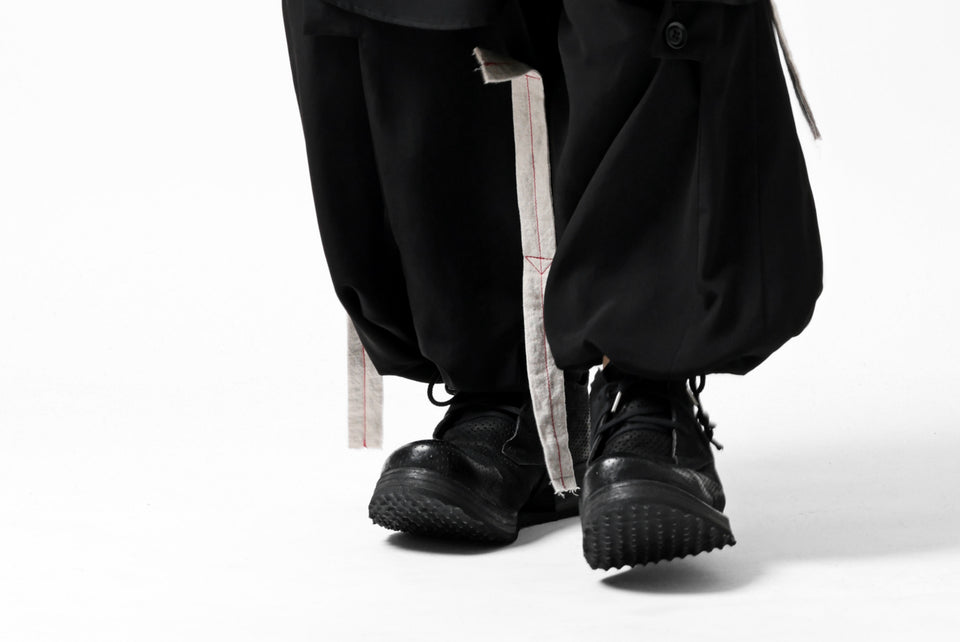 画像をギャラリービューアに読み込む, Y's STAND COLLAR LONG SHIRT / THIN TWILL (BLACK)