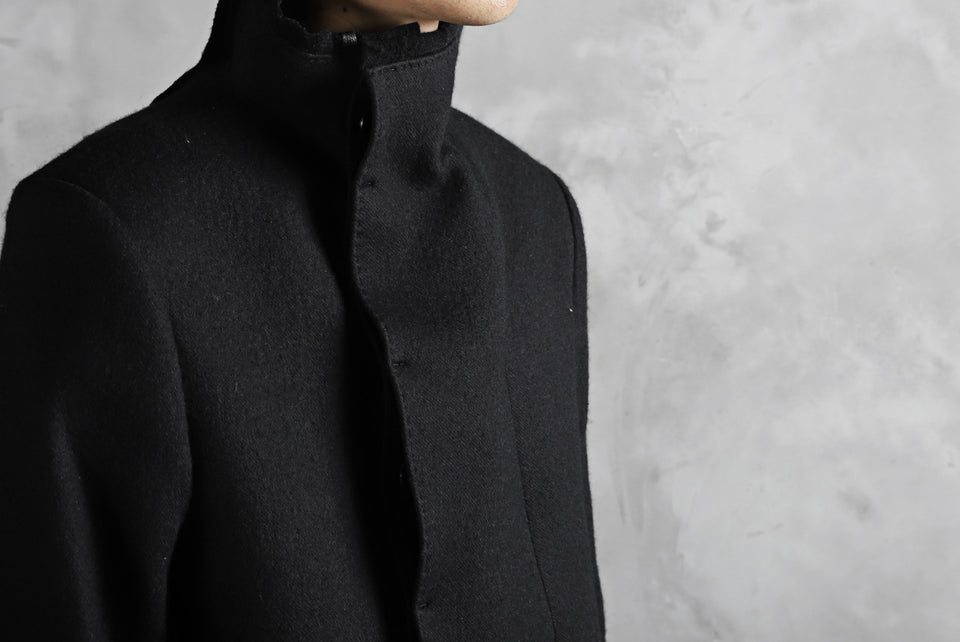 画像をギャラリービューアに読み込む, BORIS BIDJAN SABERI HIGH NECK MIDDLE COAT "COAT 1. MID-F0508M" (BLACK)