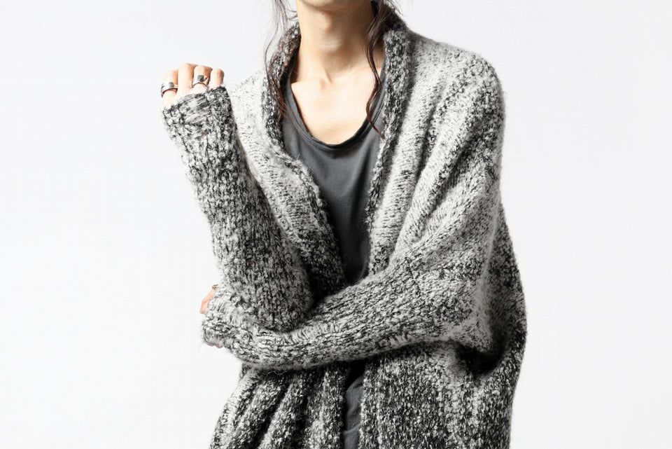 画像をギャラリービューアに読み込む, thomkrom RELAX LONG KNIT CARDIGAN/ ALPACA (MELANGE)