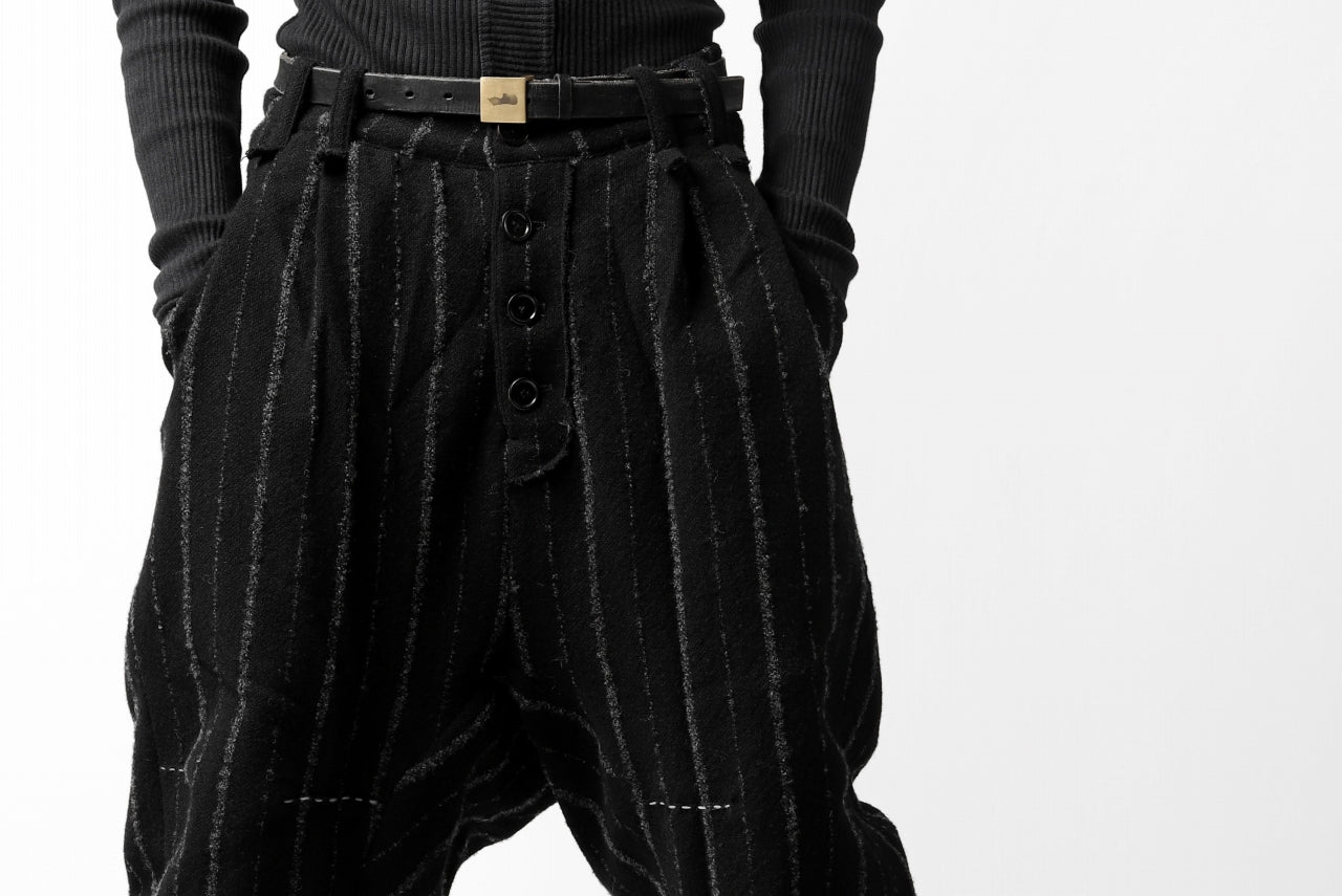daska x LOOM exclucive lowcrotch trousers / bouclé stripe (SHADE)