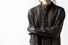 Load image into Gallery viewer, ISAMU KATAYAMA BACKLASH exclusive LEATHER SHIRT / ITALY SHOULDER 0.6mm (DARK GREY)
