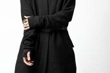 画像をギャラリービューアに読み込む, thomkrom LONG CARDIGAN JACKET / HEAVY WAFFLE JERSEY (BLACK)