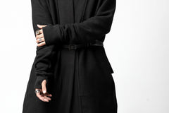 画像をギャラリービューアに読み込む, thomkrom LONG CARDIGAN JACKET / HEAVY WAFFLE JERSEY (BLACK)