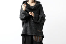 画像をギャラリービューアに読み込む, SOSNOVSKA CRAWLED OUT POCKET KNIT SWEATER (BLACK)