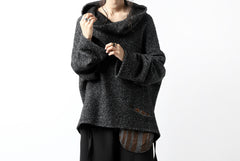 画像をギャラリービューアに読み込む, SOSNOVSKA CRAWLED OUT POCKET KNIT SWEATER (BLACK)