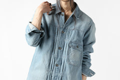 画像をギャラリービューアに読み込む, ISAMU KATAYAMA BACKLASH LOOSEY JEAN JACKET / COTTON LINEN DENIM (INDIGO)