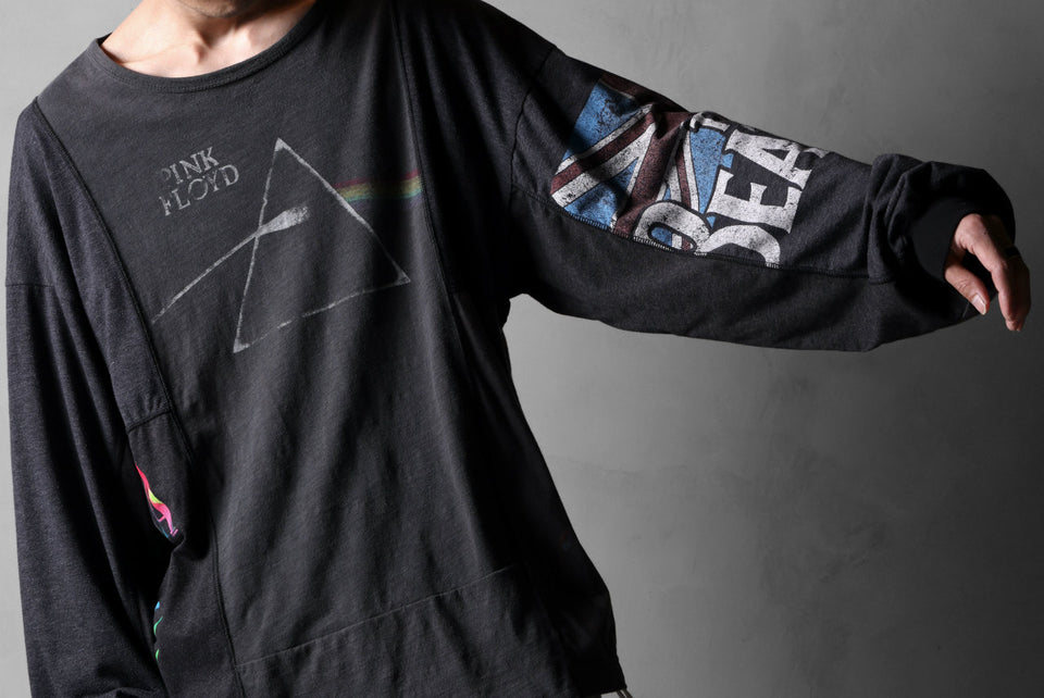 画像をギャラリービューアに読み込む, CHANGES VINTAGE REMAKE MULTI PANEL L/S TEE (BLACK #A)