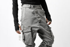 画像をギャラリービューアに読み込む, 11 BY BORIS BIDJAN SABERI CARGO POCKET PANT "P21B-F1451" (STRETCH DENIM / USED GREY)