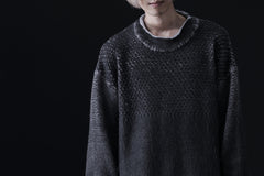 Load image into Gallery viewer, ISAMU KATAYAMA BACKLASH LOOSEY KNIT PULLOVER / PIGMENT PRINTED (GREY)