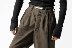 画像をギャラリービューアに読み込む, KLASICA MORROW-OCN TAPERED TROUSERS / IKAT DYED STRIPE COTTON  (CINNAMON)