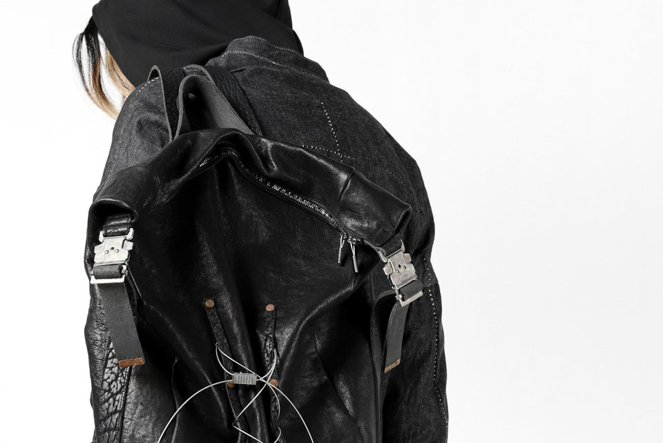 画像をギャラリービューアに読み込む, ierib roll top ruck sack #2 / FVT Oiled Horse (BLACK)