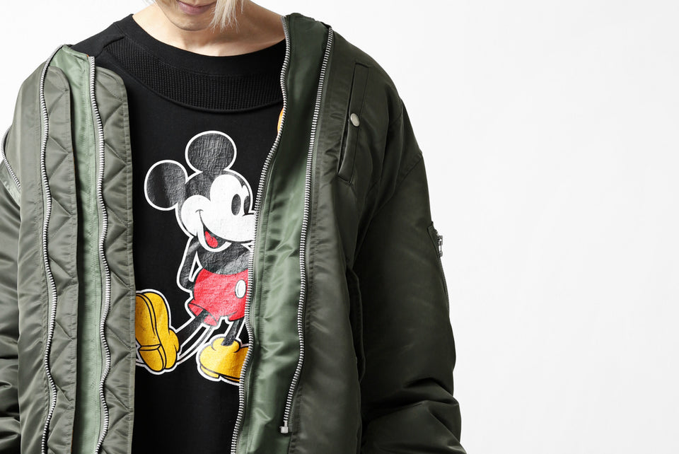 画像をギャラリービューアに読み込む, FACETASM × DISNEY Collaboration MICKEY DOCKING LAYER TOPS (BLACK)