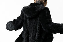 Load image into Gallery viewer, ISAMU KATAYAMA BACKLASH HOODIE KNIT BLOUSON / RABIT FUR (BLACK)