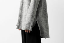 画像をギャラリービューアに読み込む, ierib MINIMAL SHIRT / COMPRESSED PILE KNIT (GREY)