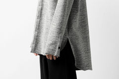画像をギャラリービューアに読み込む, ierib MINIMAL SHIRT / COMPRESSED PILE KNIT (GREY)
