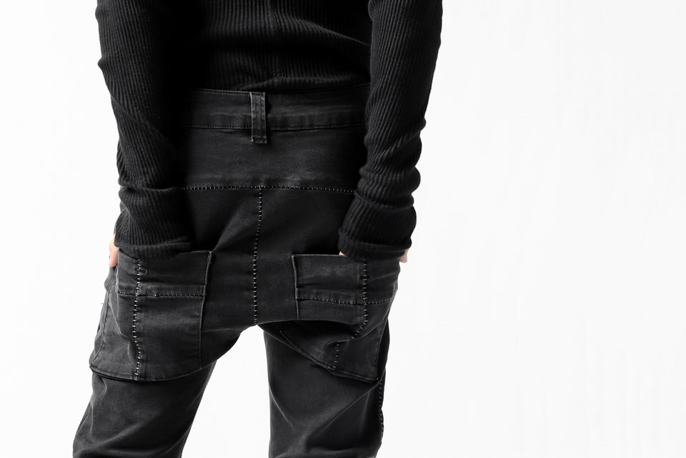 画像をギャラリービューアに読み込む, thomkrom OVER LOCKED SKINNY TROUSERS /  HYPER STRETCH DENIM (DARK GREY)