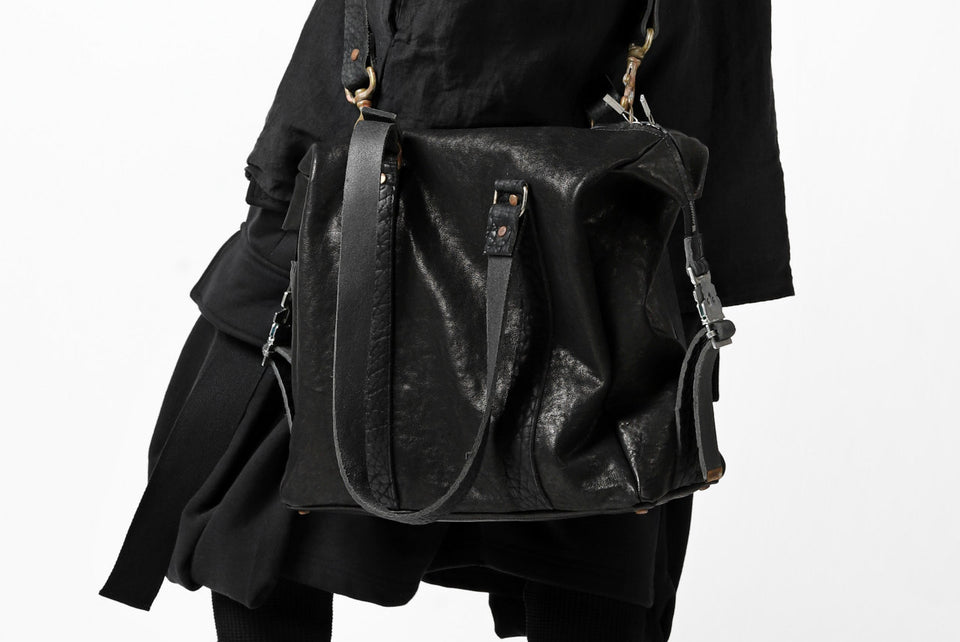 画像をギャラリービューアに読み込む, ierib exclusive 2way Doctors Bag with Strap Belt / FVT Oiled Horse (BLACK)