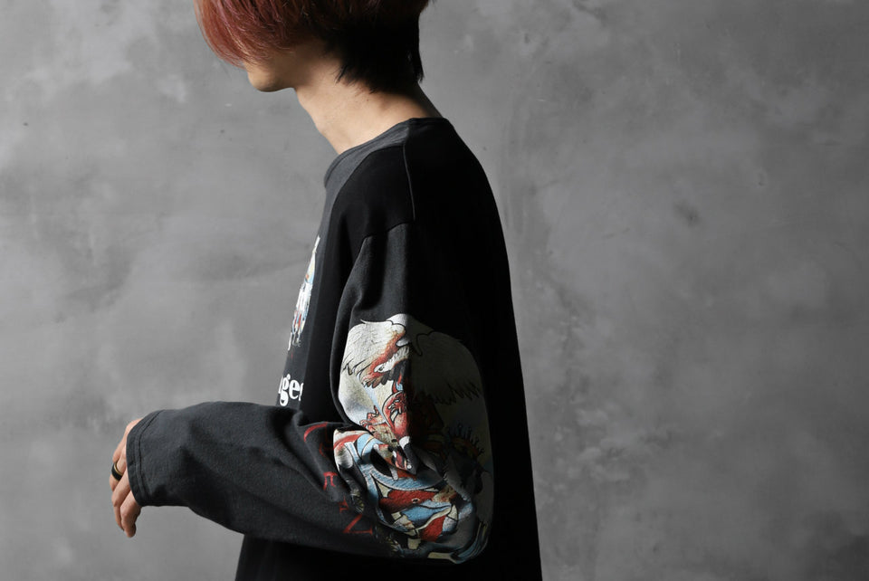 画像をギャラリービューアに読み込む, CHANGES VINTAGE REMAKE BOAT-NECK BAND L/S TEE (BLACK #F)
